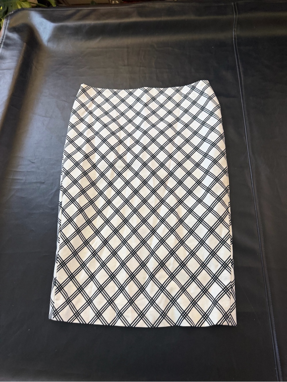 Express Black and White Plaid Pencil Skirt